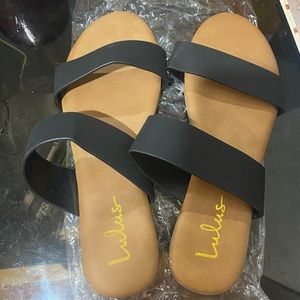 Lulu’s from Vici store Women Slide Band Sandals Slip on Flip Flop